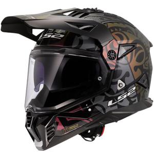 Casco da moto enduro LS2 MX702 Pioneer II Rangi nero