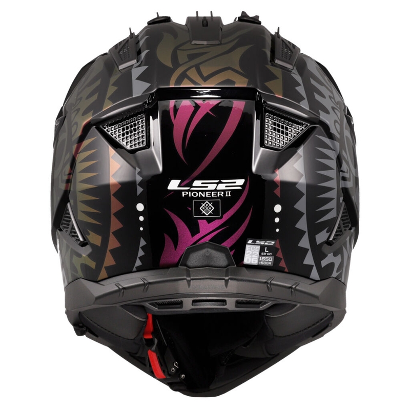 Casco da moto enduro LS2 MX702 Pioneer II Rangi nero