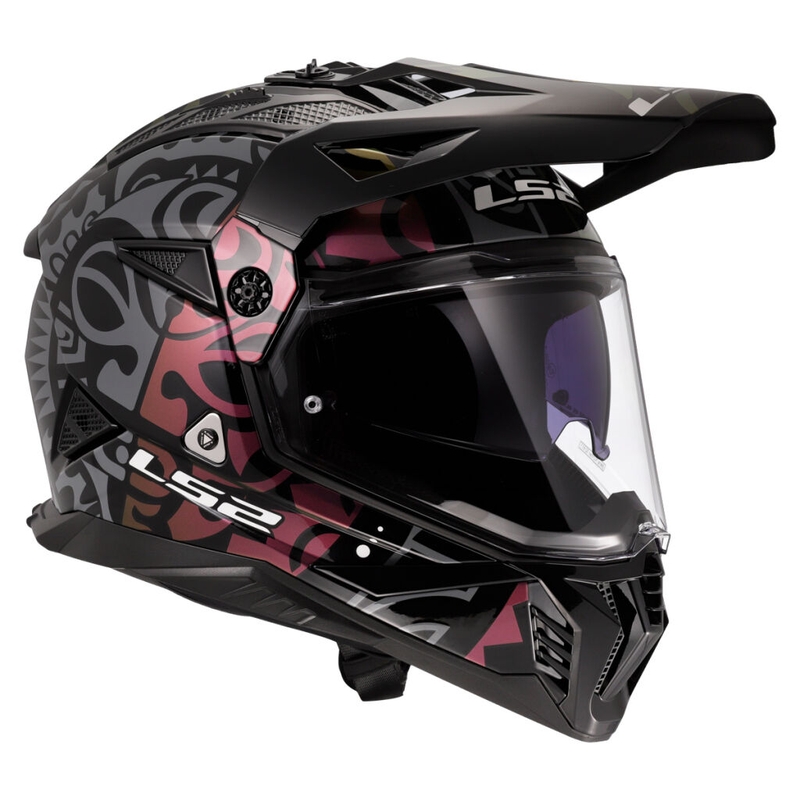 Casco da moto enduro LS2 MX702 Pioneer II Rangi nero