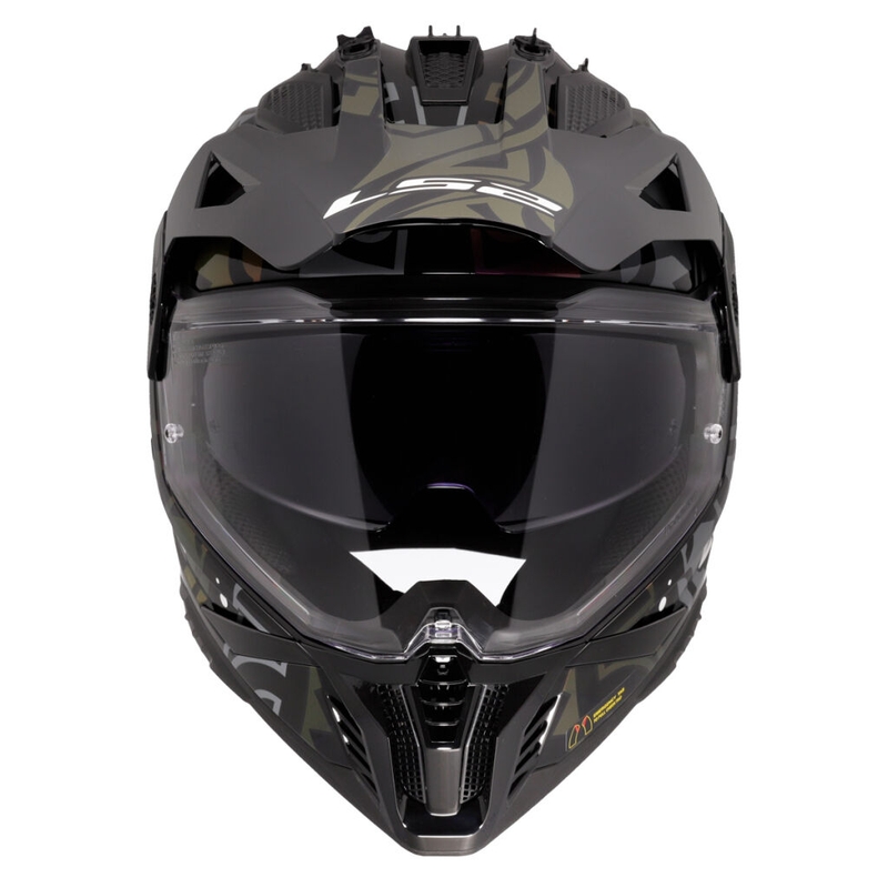 Casco da moto enduro LS2 MX702 Pioneer II Rangi nero