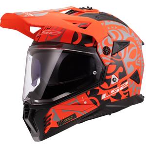 Casco da moto enduro LS2 MX702 Pioneer II Rangi arancione