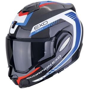 Casco moto pieghevole Scorpion EXO-TECH EVO CARBON COSY nero-blu-rosso
