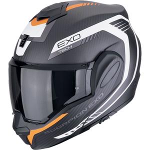 Casco moto pieghevole Scorpion EXO-TECH EVO CARBON COSY nero-arancio opaco