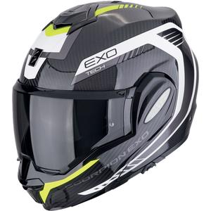 Casco moto pieghevole Scorpion EXO-TECH EVO CARBON COSY nero-giallo fluo