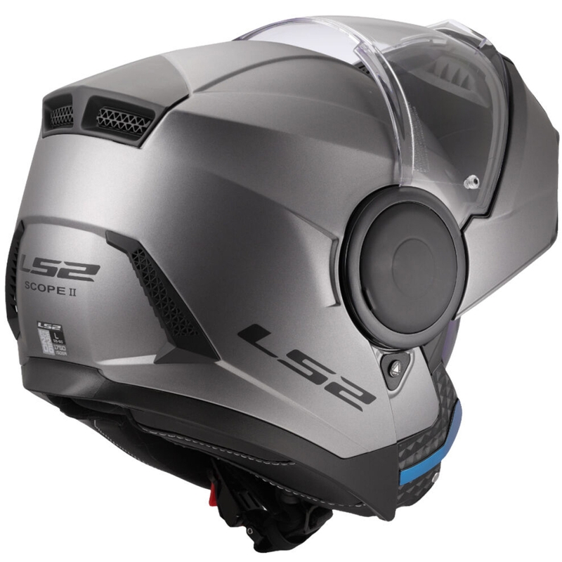 Casco moto modulare LS2 FF902 Scope II Solid titanio opaco