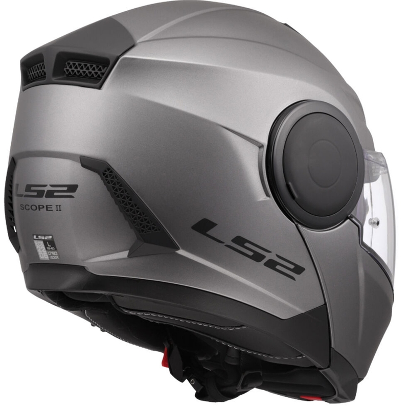 Casco moto modulare LS2 FF902 Scope II Solid titanio opaco