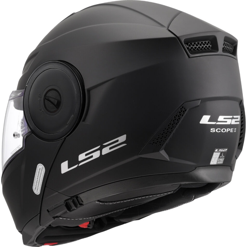 Casco moto modulare LS2 FF902 Scope II Solid nero opaco