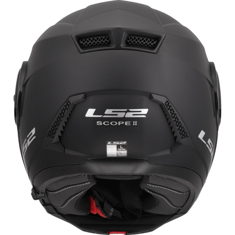 Casco moto modulare LS2 FF902 Scope II Solid nero opaco