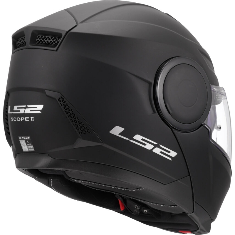 Casco moto modulare LS2 FF902 Scope II Solid nero opaco