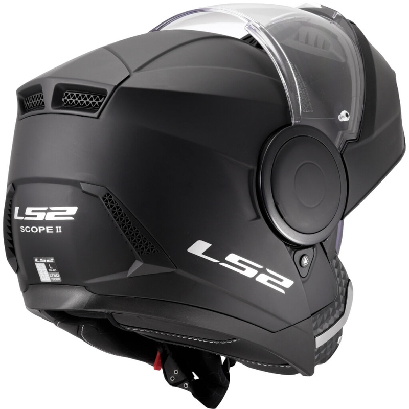 Casco moto modulare LS2 FF902 Scope II Solid nero opaco