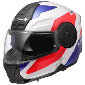 Casco moto flip-up LS2 FF902 Scope II Duria bianco-blu-rosso