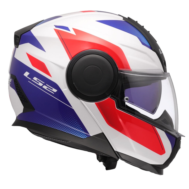 Casco moto modulare LS2 FF902 Scope II Duria bianco-blu-rosso