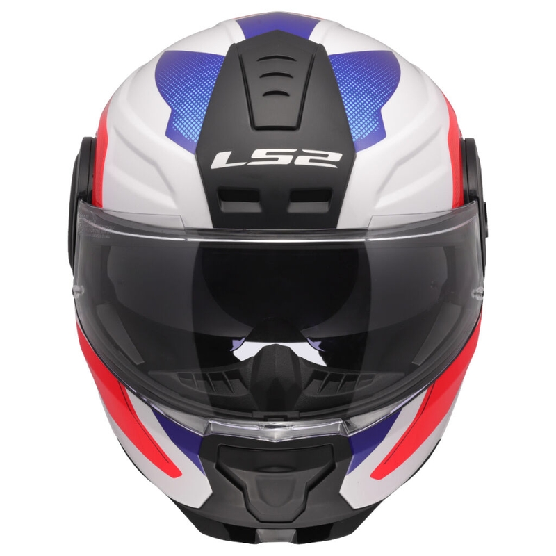 Casco moto modulare LS2 FF902 Scope II Duria bianco-blu-rosso