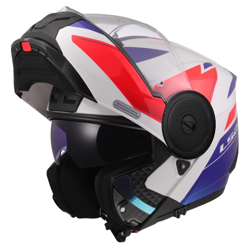 Casco moto modulare LS2 FF902 Scope II Duria bianco-blu-rosso