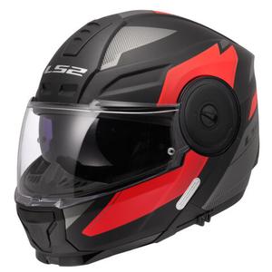 Casco moto modulare LS2 FF902 Scope II Duria nero-rosso