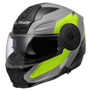 Casco moto modulare LS2 FF902 Scope II Duria grigio-giallo fluo