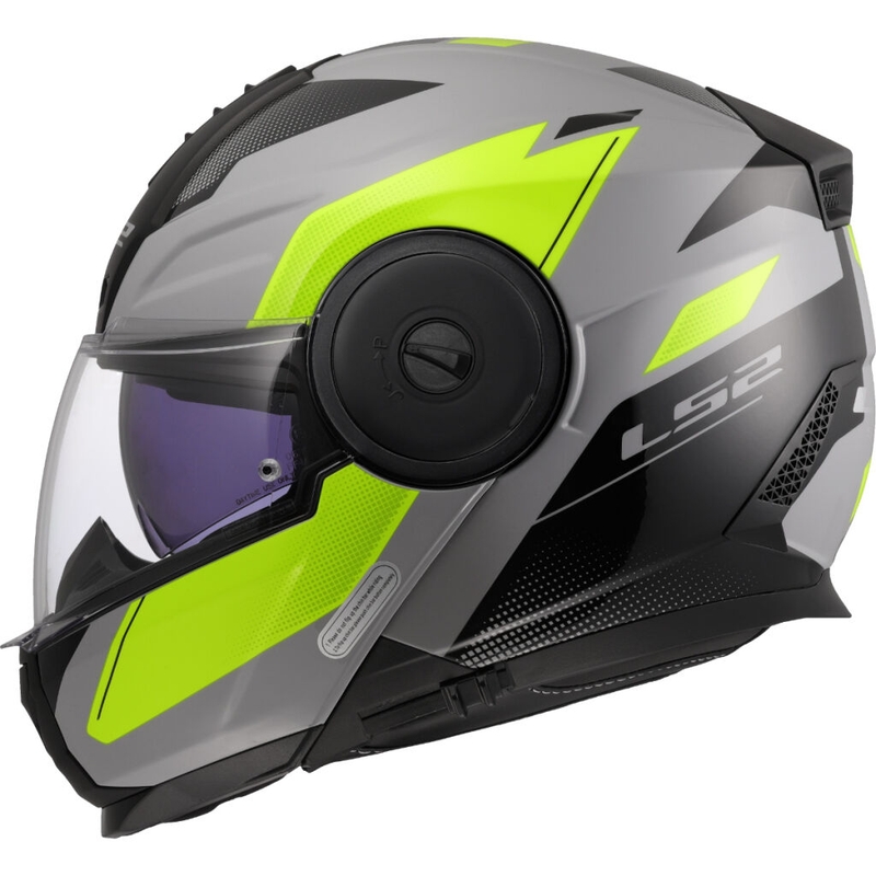 Casco moto modulare LS2 FF902 Scope II Duria grigio-giallo fluo