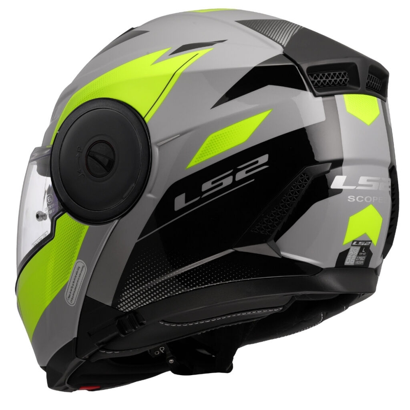 Casco moto modulare LS2 FF902 Scope II Duria grigio-giallo fluo