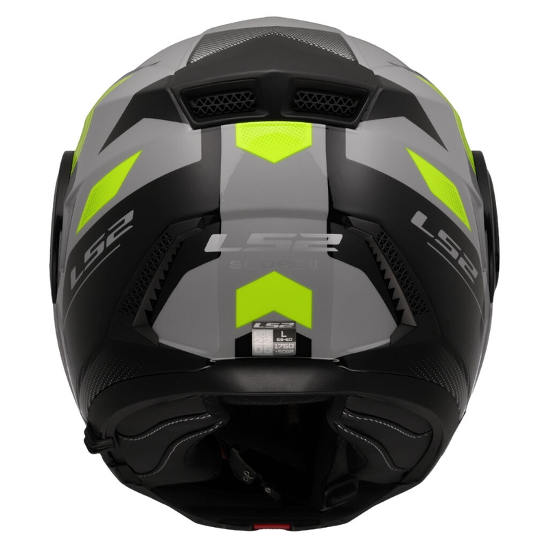 Casco moto modulare LS2 FF902 Scope II Duria grigio-giallo fluo