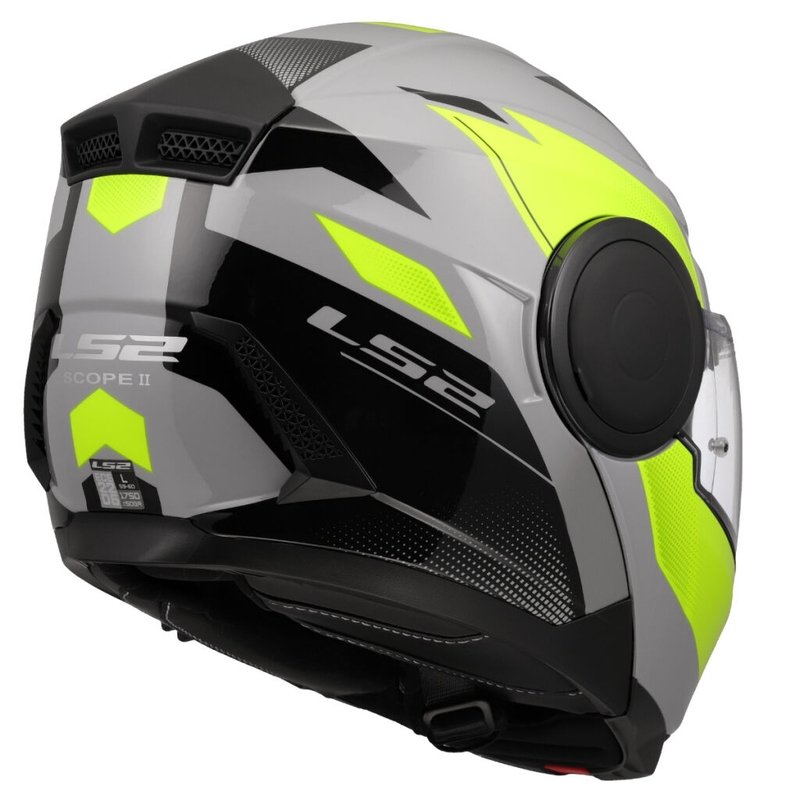 Casco moto modulare LS2 FF902 Scope II Duria grigio-giallo fluo