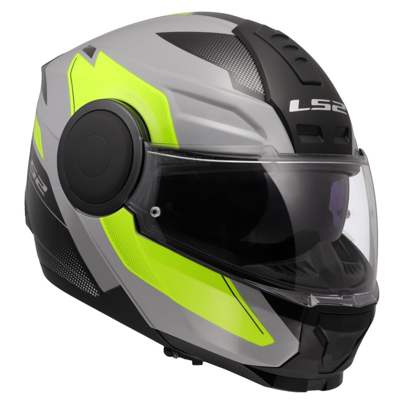 Casco moto modulare LS2 FF902 Scope II Duria grigio-giallo fluo