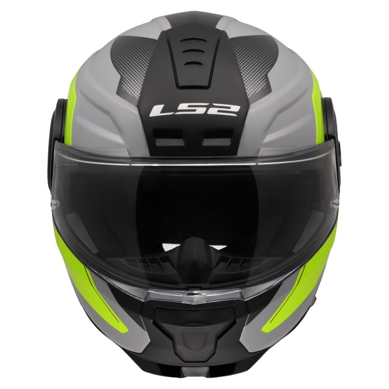 Casco moto modulare LS2 FF902 Scope II Duria grigio-giallo fluo