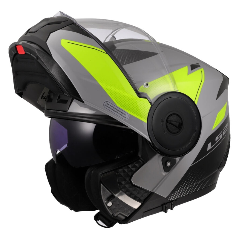 Casco moto modulare LS2 FF902 Scope II Duria grigio-giallo fluo