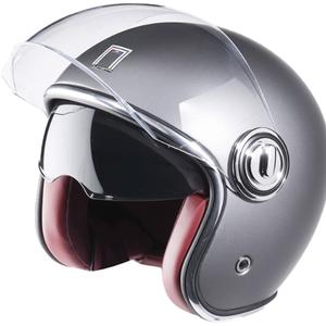 Casco aperto NOX PREMIUM Heritage argento opaco