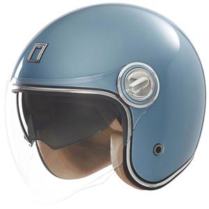 Casco moto aperto Nox Premium Heritage turchese