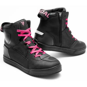 Stivali moto da donna Rebelhorn Vandal II nero-rosa