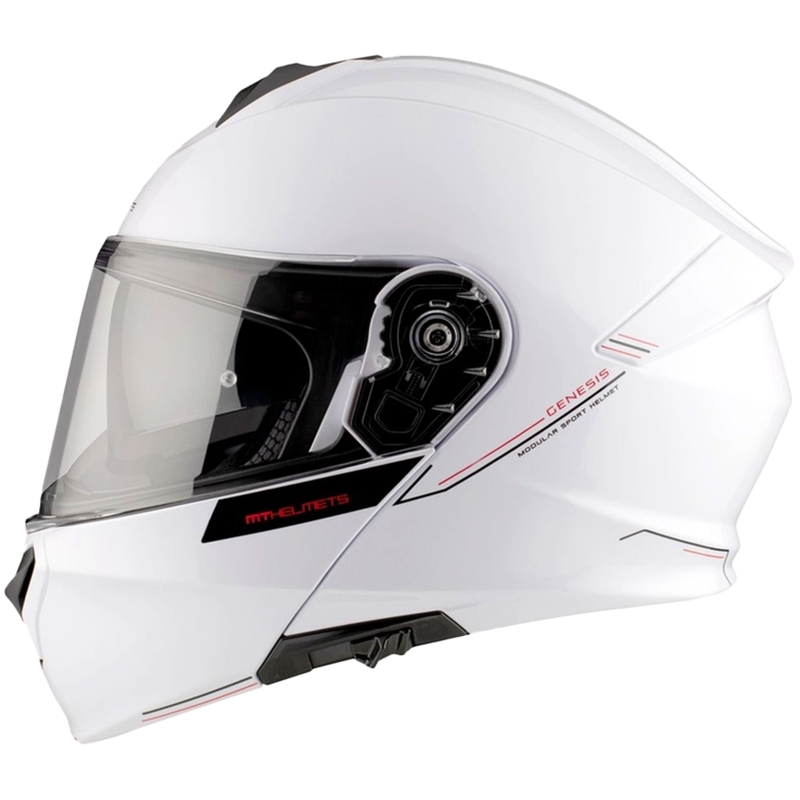 Casco moto MT Genesis SV Solid A0 bianco lucido
