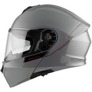 MT Genesis SV Solid A12 casco moto grigio lucido