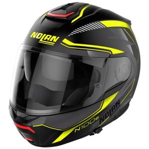 Nolan N100-6 Surveryor N-COM 22 nero-giallo casco moto flip-up