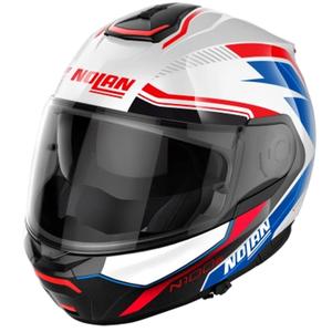 Casco moto ribaltabile Nolan N100-6 Surveyor N-COM 24 bianco-blu