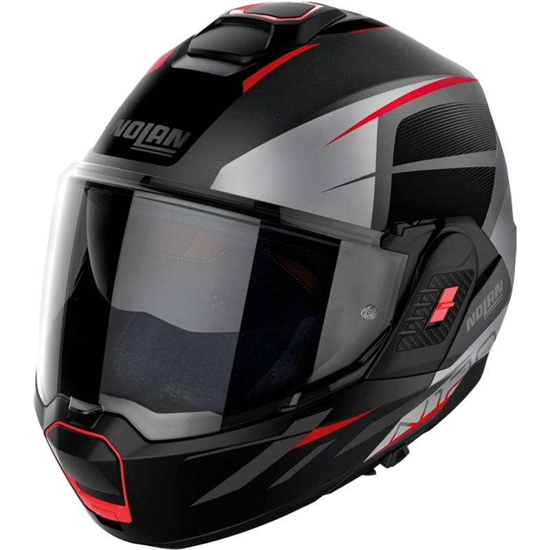 Nolan N120-1 Nightlife N-com 25 grigio, casco ribaltabile