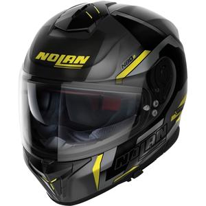 Casco moto integrale Nolan N80-8 Wanted N-com nero-giallo fluo