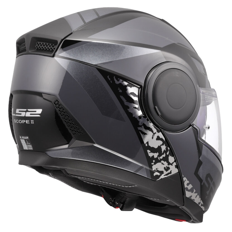 Casco moto apribile LS2 FF902 Scope II Oxyd nero-titanio