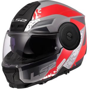 Casco moto modulare LS2 FF902 Scope II Oxyd grigio-rosso