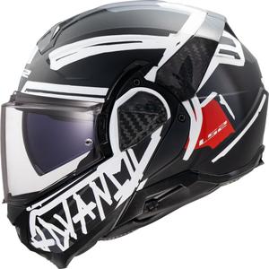 Casco moto modulare LS2 FF910 Advant II Tape nero