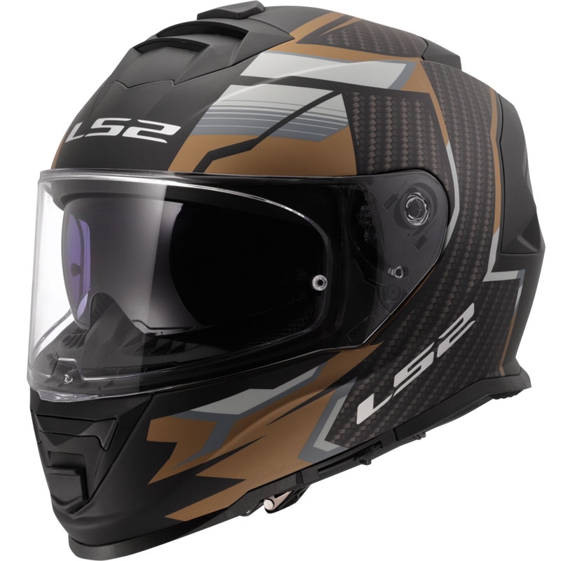 Casco integrale da moto LS2 FF800 Storm II Tracker nero-oro