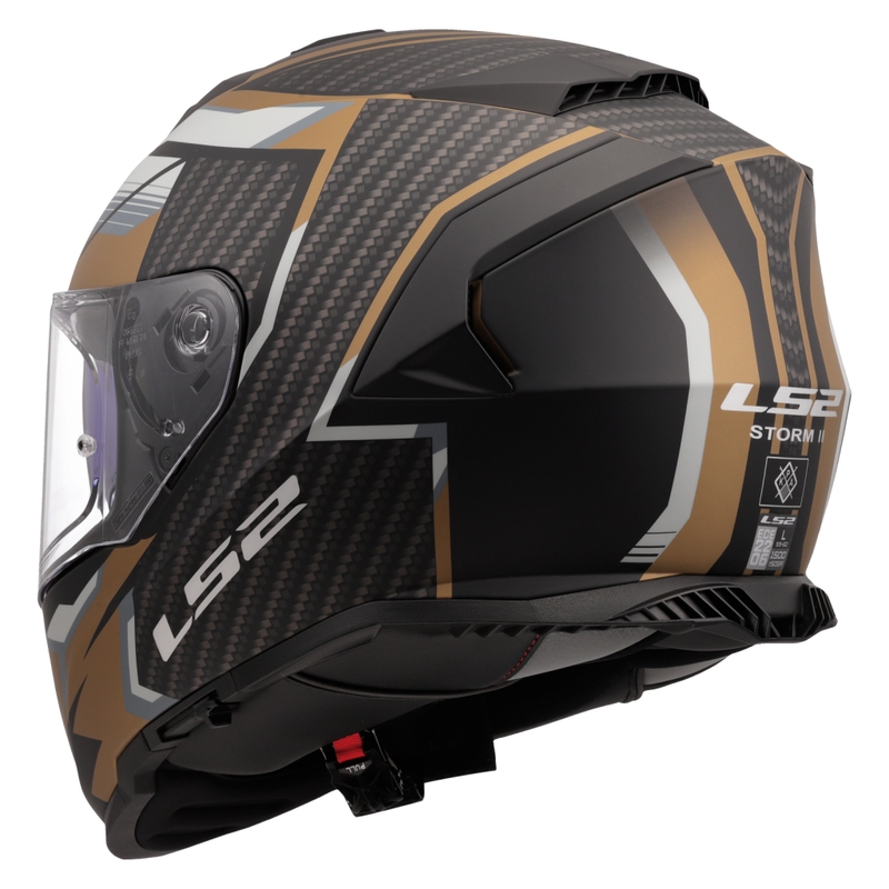 Casco integrale da moto LS2 FF800 Storm II Tracker nero-oro