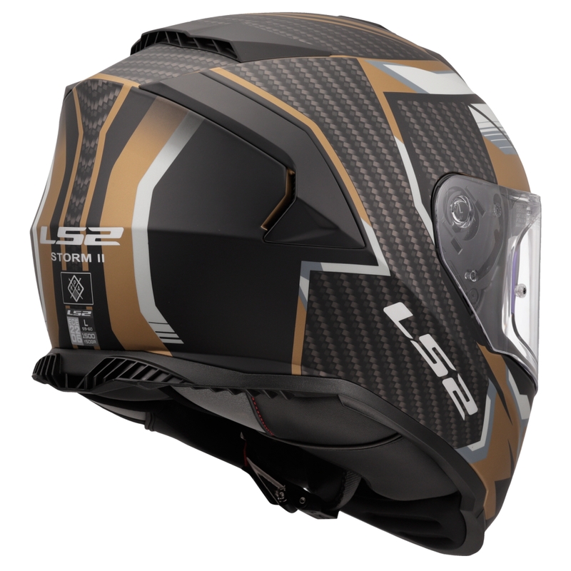Casco integrale da moto LS2 FF800 Storm II Tracker nero-oro