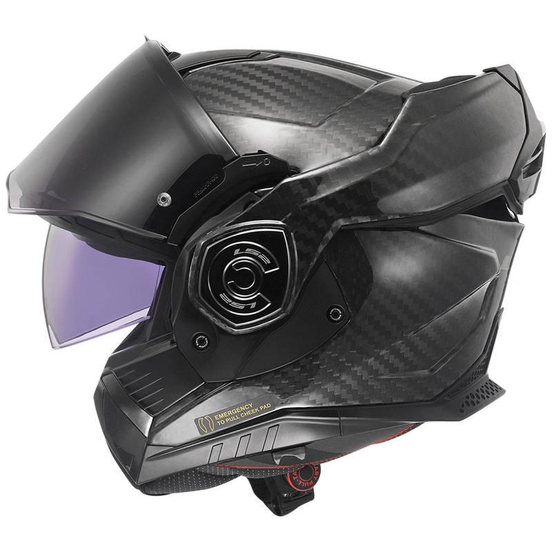 Casco moto modulare LS2 FF901 Advant X Solid Carbon nero