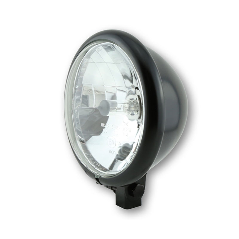 Faro anteriore Highsider Smart Bates Style da 5 3/4 pollici con vetro trasparente nero