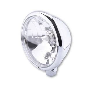 Faro anteriore cromato Highsider Smart Bates Style da 5 3/4 pollici in vetro trasparente