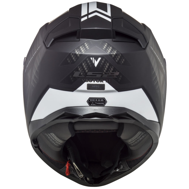 Casco integrale da moto LS2 FF811 Vector II Splitter bianco-nero