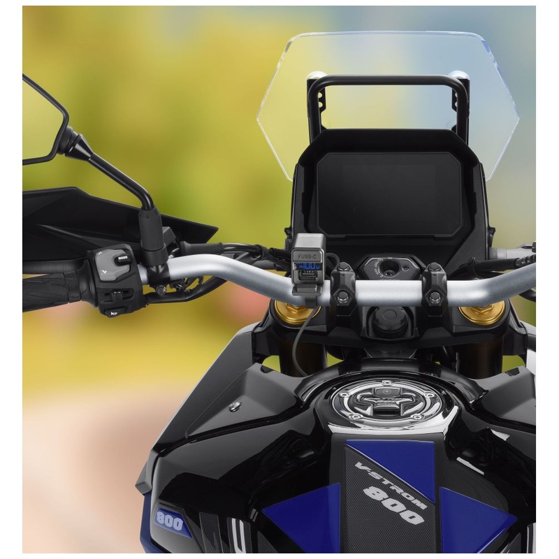 Interphone Caricabatterie USB-C, USB-A con ricarica per batteria moto nero