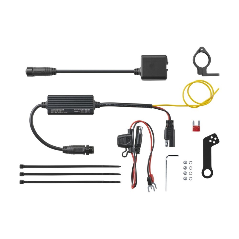Interphone Caricabatterie USB-C, USB-A con ricarica per batteria moto nero