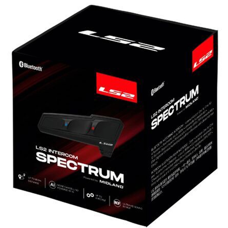 Interfono Bluetooth per moto LS2 Spectrum nero