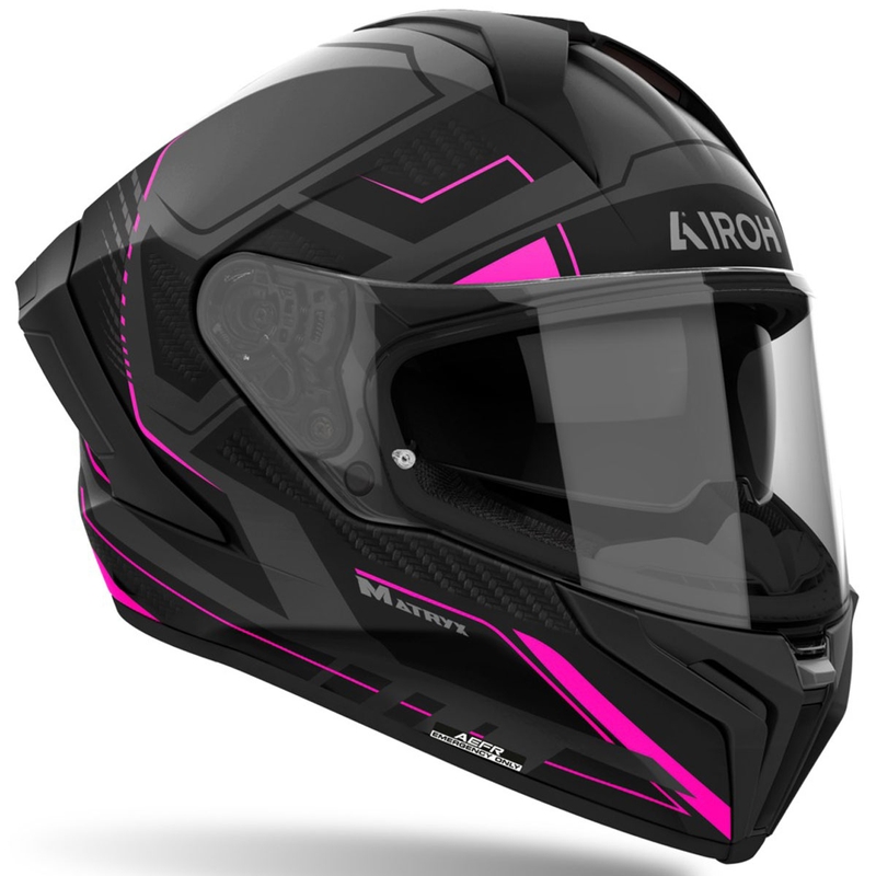 Casco integrale da moto Airoh MATRYX Rocket rosa opaco